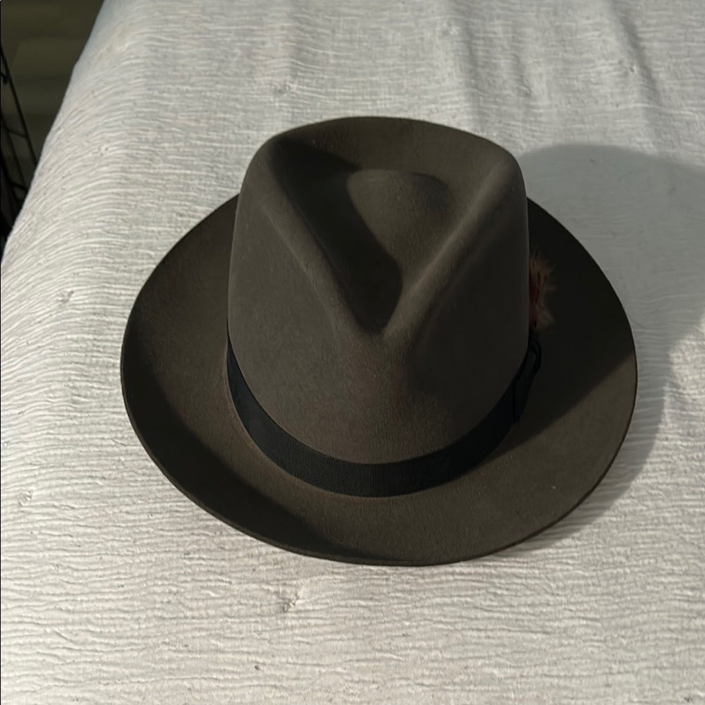 Stetson Brown Fedora Hat with Black Band